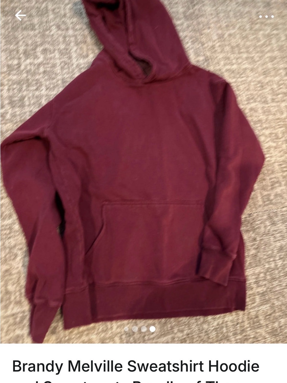Brandy Melville Bundle of Three Gray Joggers and Two Hoodies Hardly used - Picture 4 of 4
